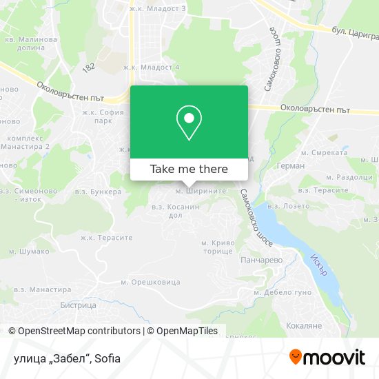 улица „Забел“ map