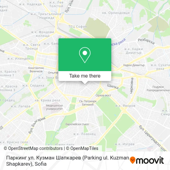 Карта Паркинг ул. Кузман Шапкарев (Parking ul. Kuzman Shapkarev)