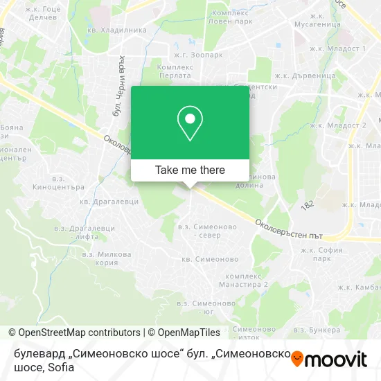 Карта булевард „Симеоновско шосе“ бул. „Симеоновско шосе