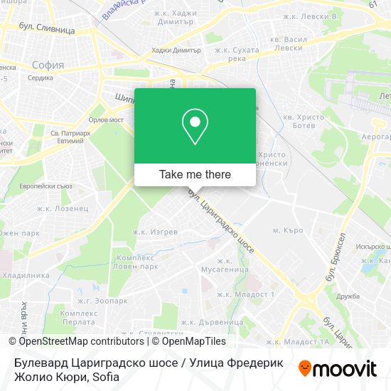 Карта Булевард Цариградско шосе / Улица Фредерик Жолио Кюри