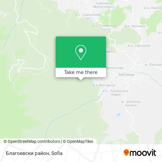Карта Благоевски район