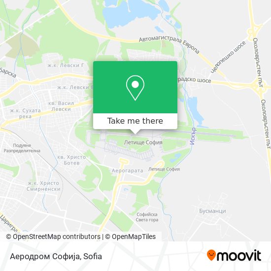 Аеродром Софија map