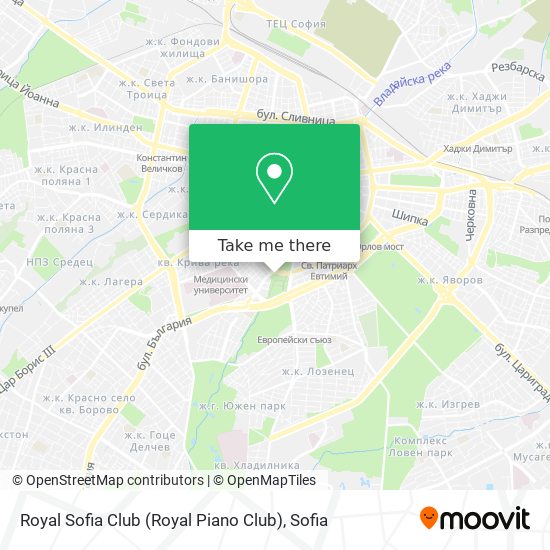 Карта Royal Sofia Club (Royal Piano Club)