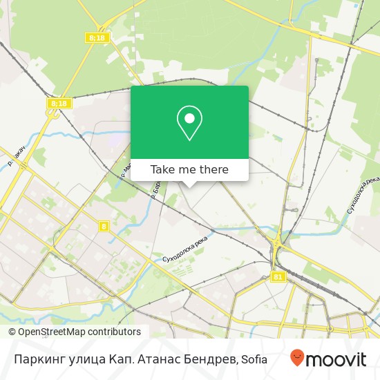 Карта Паркинг улица Кап. Атанас Бендрев