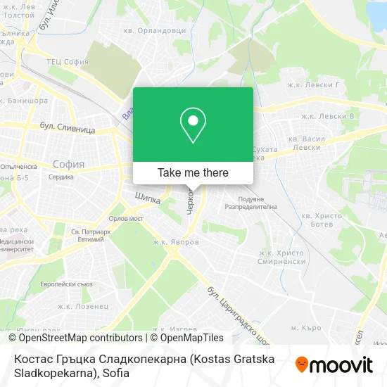 Карта Костас Гръцка Сладкопекарна (Kostas Gratska Sladkopekarna)