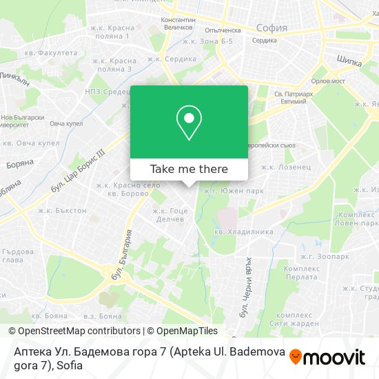 Аптека Ул. Бадемова гора 7 (Apteka Ul. Bademova gora 7) map