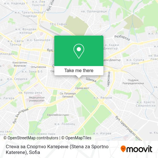 Карта Стена за Спортно Катерене (Stena za Sportno Katerene)