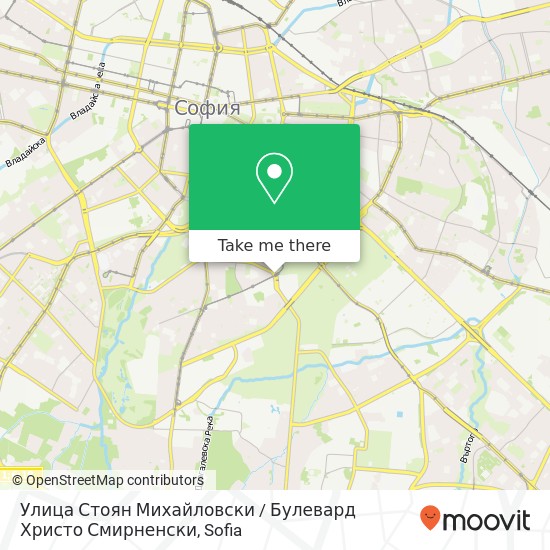 Карта Улица Стоян Михайловски / Булевард Христо Смирненски