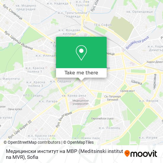Медицински институт на МВР (Meditsinski institut na MVR) map