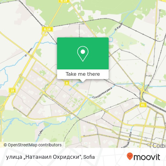Карта улица „Натанаил Охридски“
