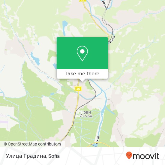 Улица Градина map