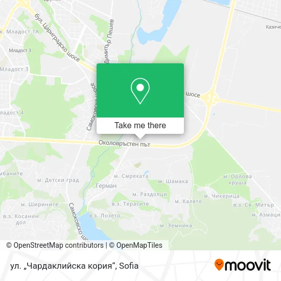 Карта ул. „Чардаклийска кория“