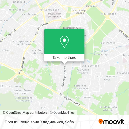 Карта Промишлена зона Хладилника