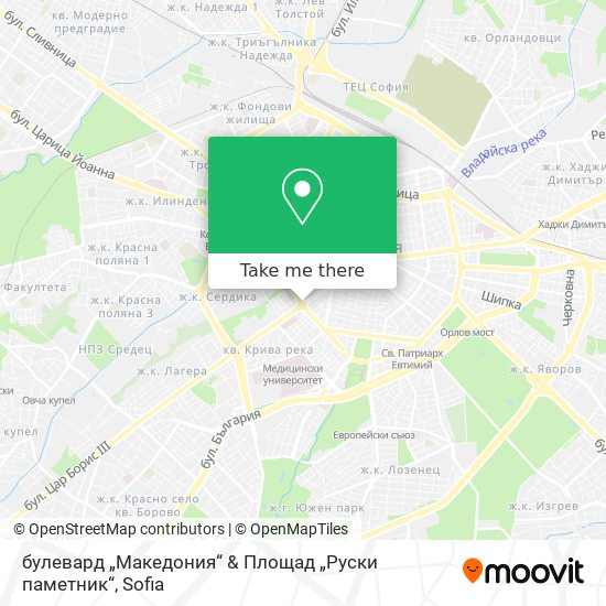 булевард „Македония“ & Площад „Руски паметник“ map