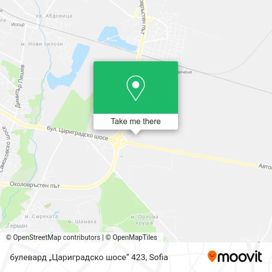 Карта булевард „Цариградско шосе“ 423