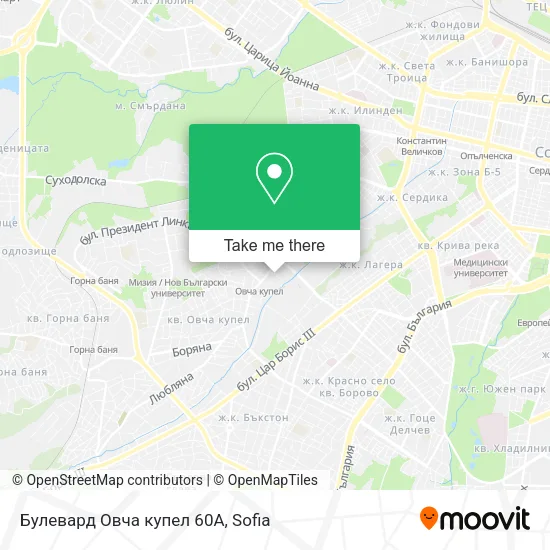 Карта Булевард Овча купел 60А