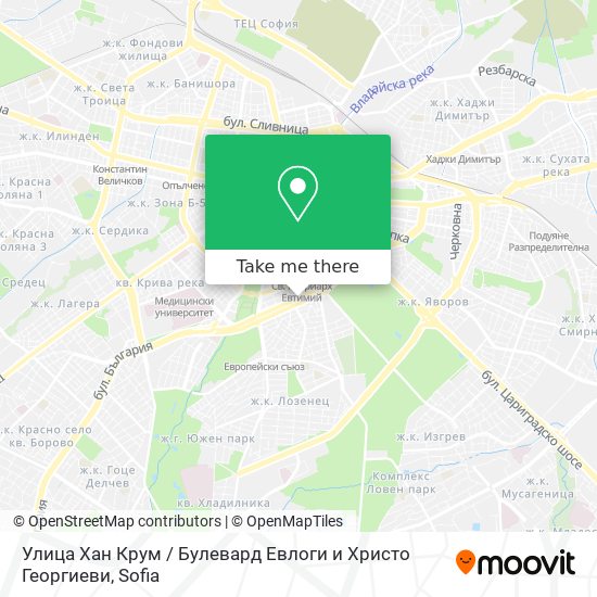 Улица Хан Крум / Булевард Евлоги и Христо Георгиеви map