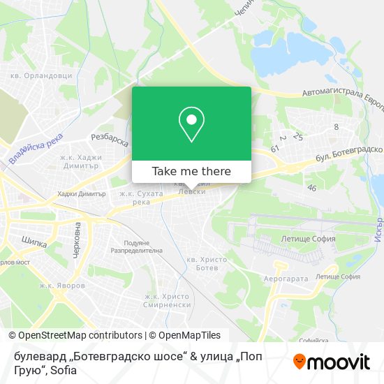 булевард ,,Ботевградско шосе“ & улица „Поп Грую“ map