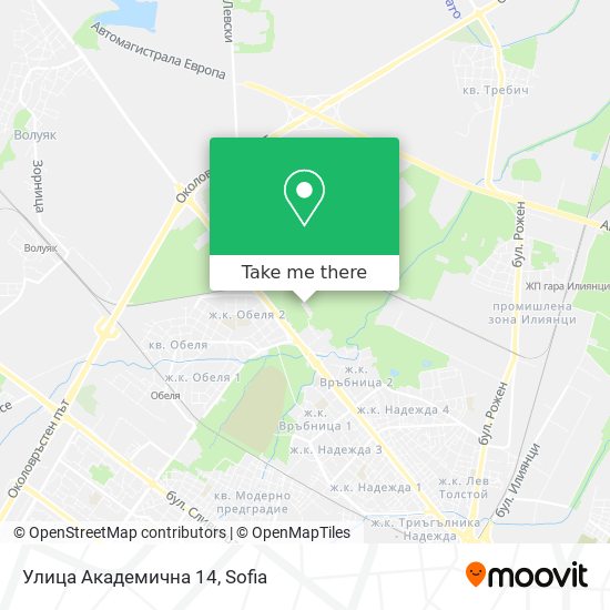 Улица Академична 14 map