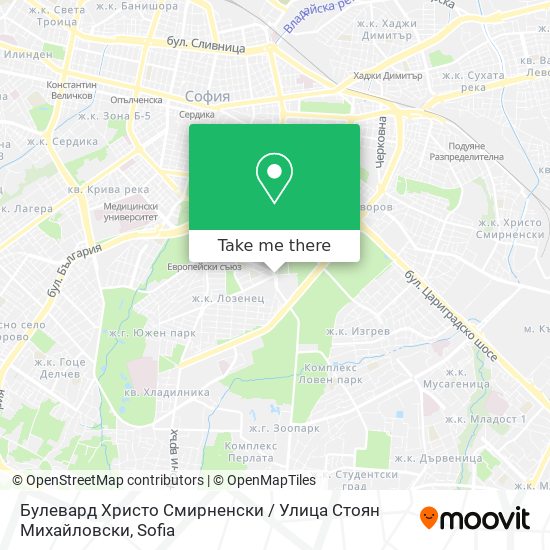 Карта Булевард Христо Смирненски / Улица Стоян Михайловски