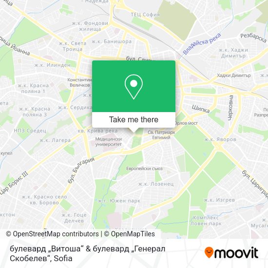 булевард „Витоша“ & булевард „Генерал Скобелев“ map