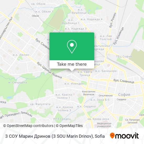3 СОУ Марин Дринов (3 SOU Marin Drinov) map