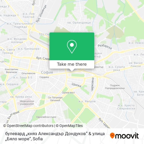 булевард „княз Александър Дондуков“ & улица „Бяло море“ map