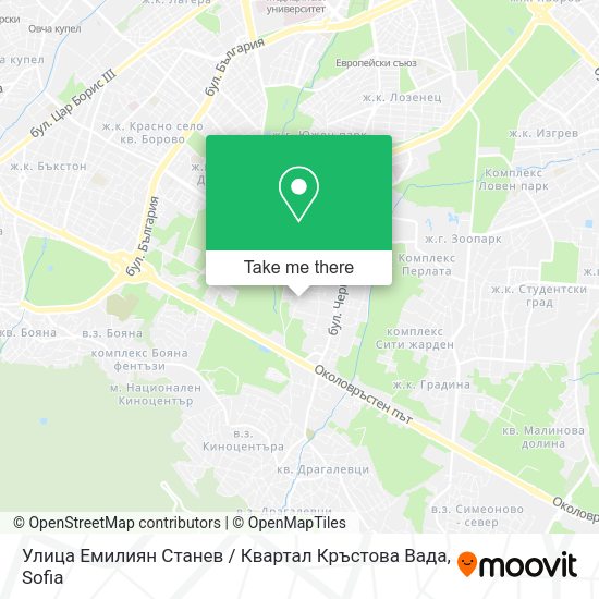 Карта Улица Емилиян Станев / Квартал Кръстова Вада