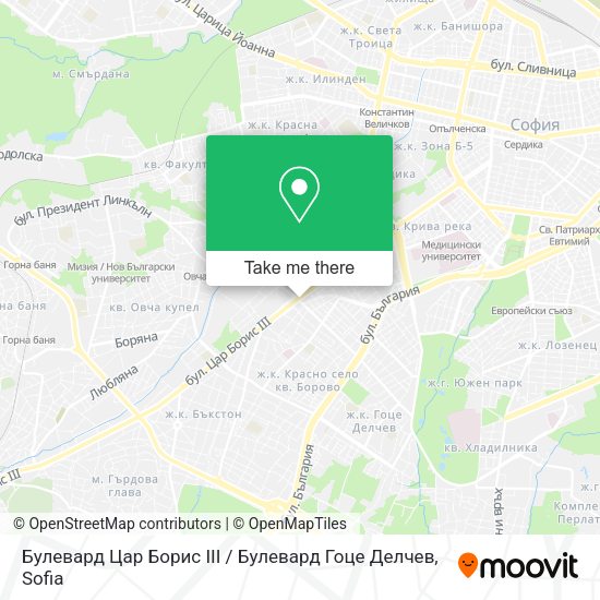 Карта Булевард Цар Борис III / Булевард Гоце Делчев