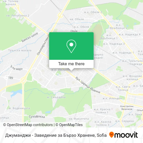Карта Джуманджи - Заведение за Бързо Хранене