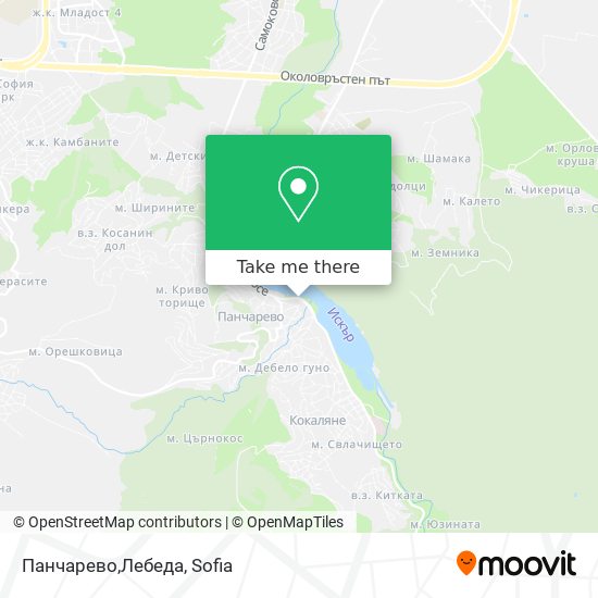 Панчарево,Лебеда map