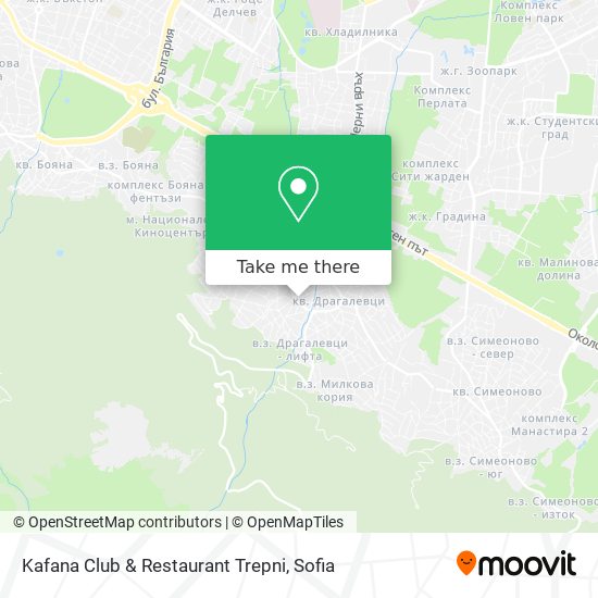 Kafana Club & Restaurant Trepni map