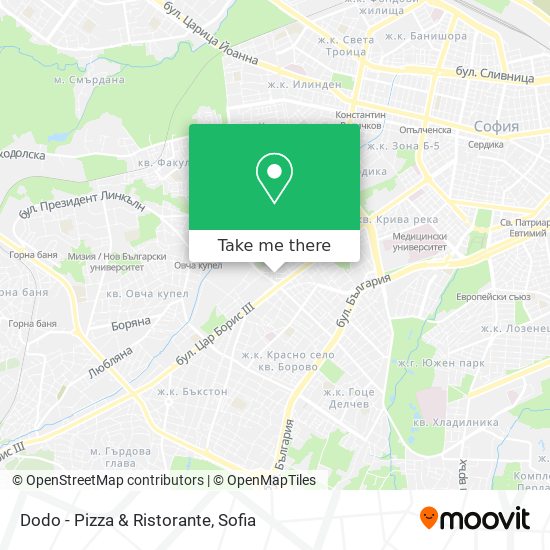 Карта Dodo - Pizza & Ristorante