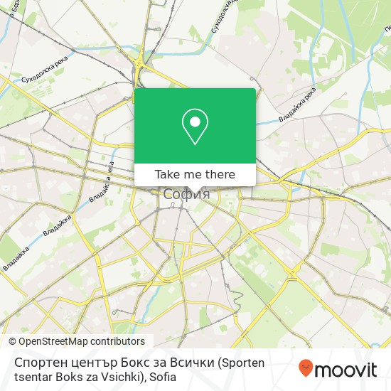 Карта Спортен център Бокс за Всички (Sporten tsentar Boks za Vsichki)