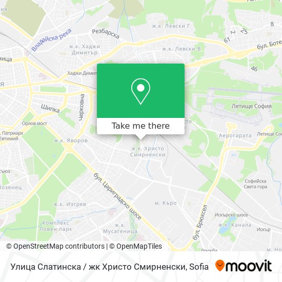 Улица Слатинска / жк Христо Смирненски map