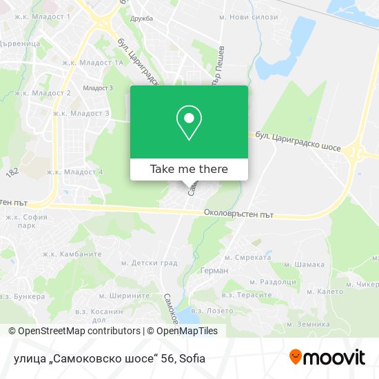 Карта улица „Самоковско шосе“ 56