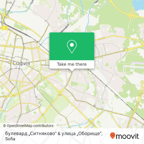 булевард „Ситняково“ & улица „Оборище“ map