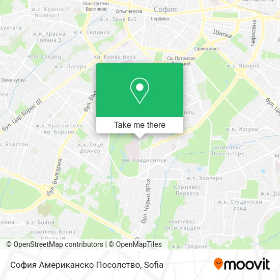 Карта София Американско Посолство