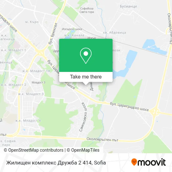 Карта Жилищен комплекс Дружба 2 414