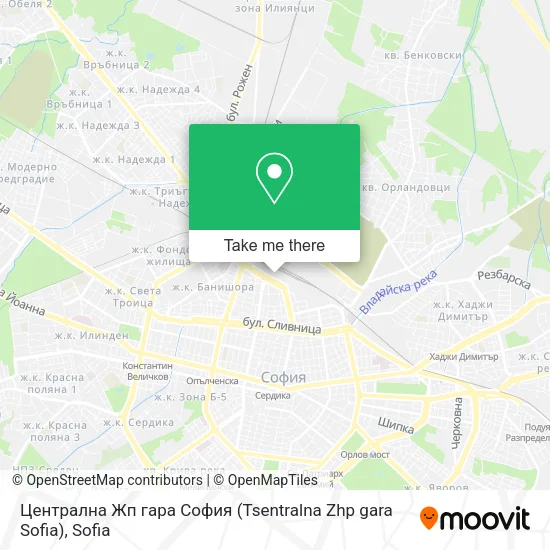 Карта Централна Жп гара София (Tsentralna Zhp gara Sofia)