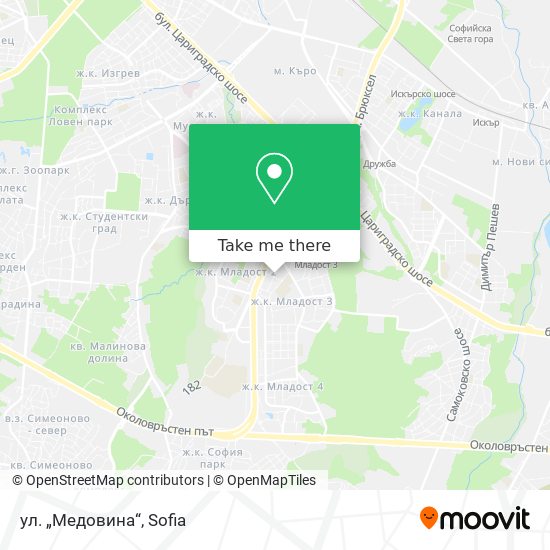 ул. „Медовина“ map