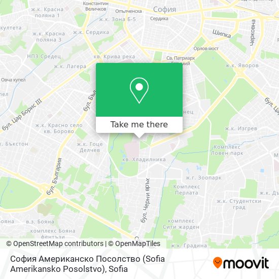 София Американско Посолство (Sofia Amerikansko Posolstvo) map
