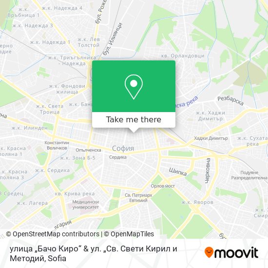 Карта улица „Бачо Киро“ & ул. „Св. Свети Кирил и Методий