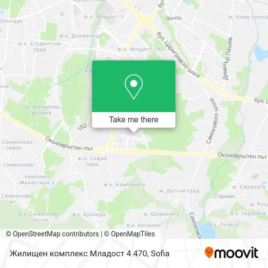 Карта Жилищен комплекс Младост 4 470