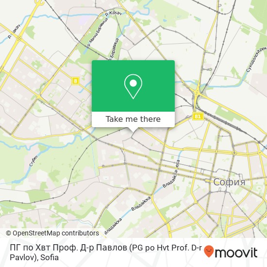 ПГ по Хвт Проф. Д-р Павлов (PG po Hvt Prof. D-r Pavlov) map
