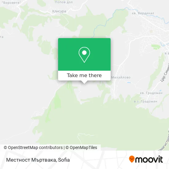 Карта Местност Мъртвака