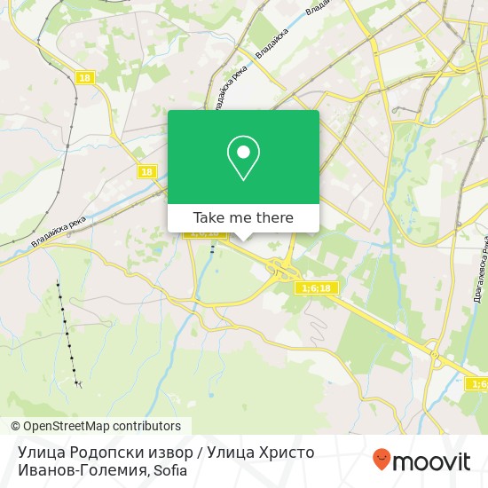 Карта Улица Родопски извор / Улица Христо Иванов-Големия