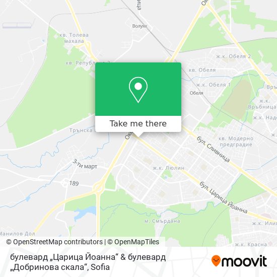 булевард „Царица Йоанна“ & булевард „Добринова скала“ map