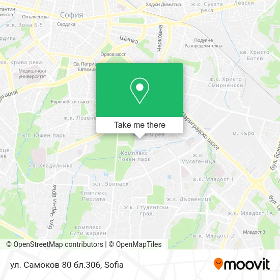 Карта ул. Самоков 80 бл.306