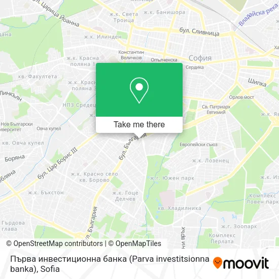 Карта Първа инвестиционна банка (Parva investitsionna banka)